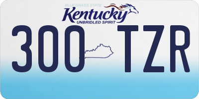 KY license plate 300TZR