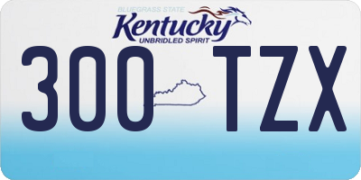 KY license plate 300TZX