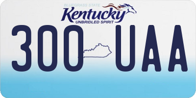 KY license plate 300UAA