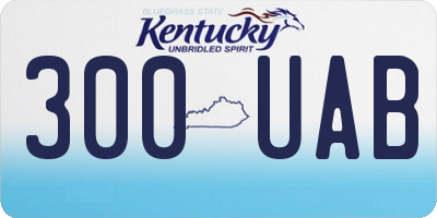 KY license plate 300UAB
