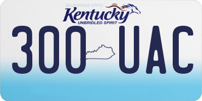 KY license plate 300UAC