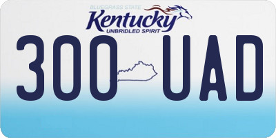 KY license plate 300UAD