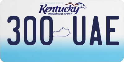 KY license plate 300UAE