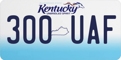 KY license plate 300UAF
