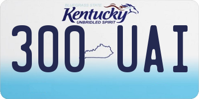 KY license plate 300UAI