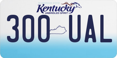 KY license plate 300UAL