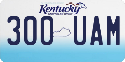 KY license plate 300UAM
