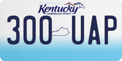 KY license plate 300UAP