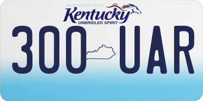 KY license plate 300UAR