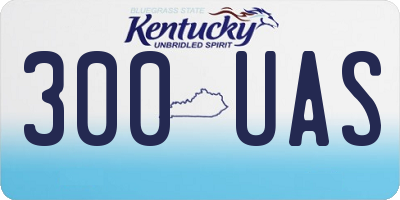 KY license plate 300UAS