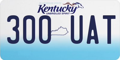 KY license plate 300UAT