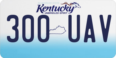 KY license plate 300UAV