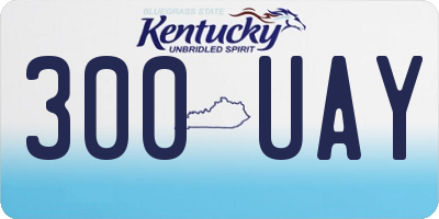 KY license plate 300UAY