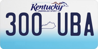 KY license plate 300UBA