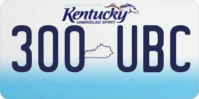 KY license plate 300UBC