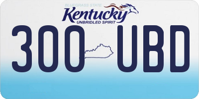 KY license plate 300UBD