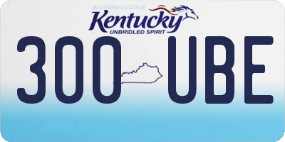 KY license plate 300UBE