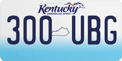 KY license plate 300UBG