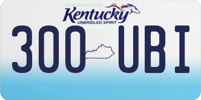 KY license plate 300UBI