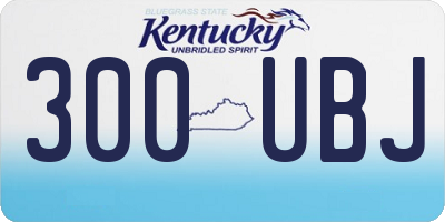 KY license plate 300UBJ