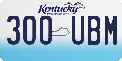 KY license plate 300UBM