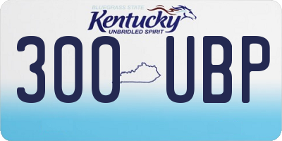 KY license plate 300UBP