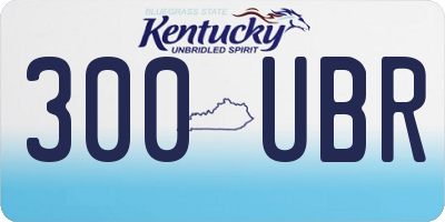 KY license plate 300UBR