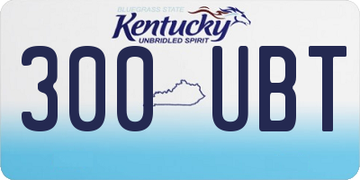 KY license plate 300UBT