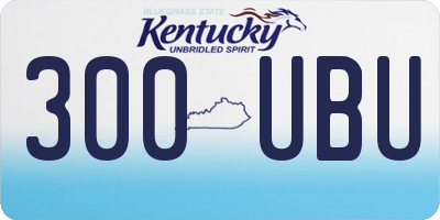 KY license plate 300UBU