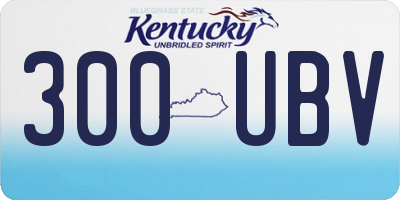 KY license plate 300UBV