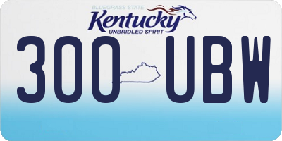 KY license plate 300UBW