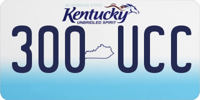 KY license plate 300UCC