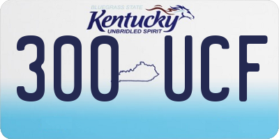 KY license plate 300UCF