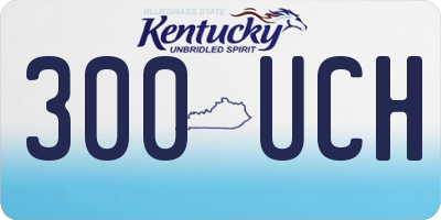 KY license plate 300UCH
