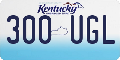 KY license plate 300UGL