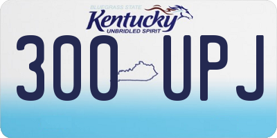 KY license plate 300UPJ
