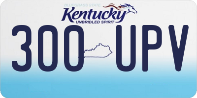 KY license plate 300UPV