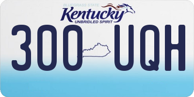 KY license plate 300UQH