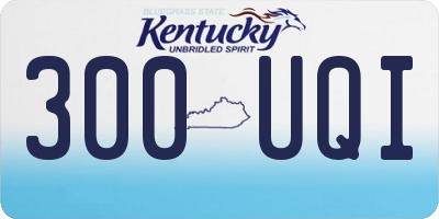 KY license plate 300UQI