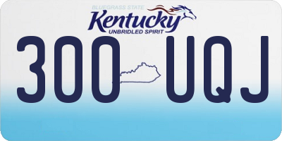 KY license plate 300UQJ