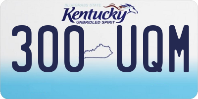 KY license plate 300UQM