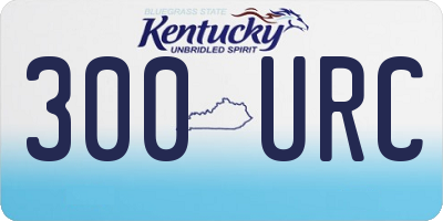KY license plate 300URC
