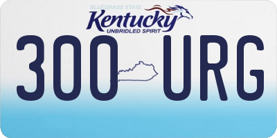 KY license plate 300URG
