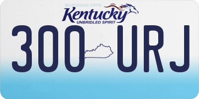 KY license plate 300URJ