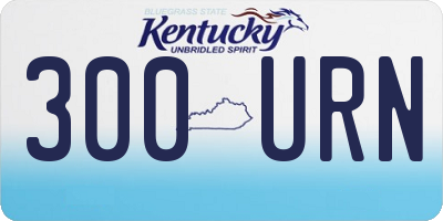 KY license plate 300URN