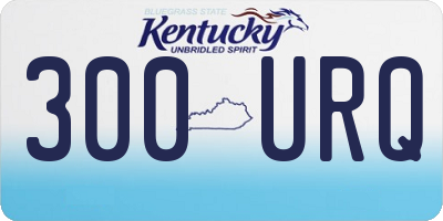 KY license plate 300URQ