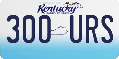 KY license plate 300URS