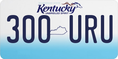 KY license plate 300URU