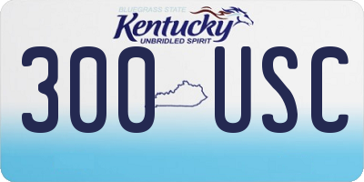 KY license plate 300USC