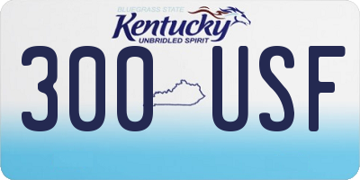 KY license plate 300USF